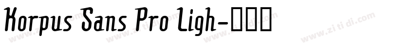 Korpus Sans Pro Ligh字体转换